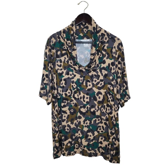 Gillian Grey Plus Size 3X Camouflage Print Tunic Skirt Set See Description - Picture 3 of 10